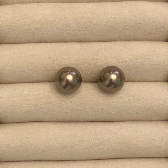Charter Club | Taupe Faux Pearl Studs | 5mm - Picture 2 of 2